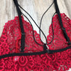 Fashion Lace Lingerie Straps Bra and Panty Bandage Set Back Closure Nightwear G-String